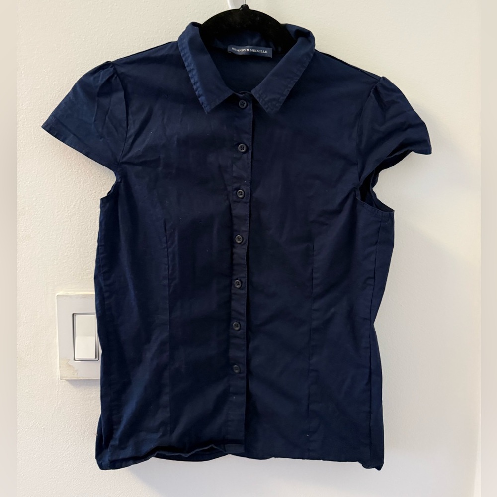 Brandy Melville Rue Navy Shirt